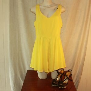 Stunning bright yellow Charlotte Russe dress